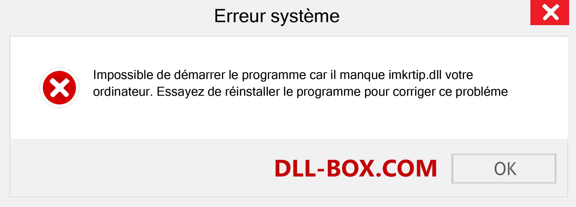 Le fichier imkrtip.dll est manquant ?. Télécharger pour Windows 7, 8, 10 - Correction de l'erreur manquante imkrtip dll sur Windows, photos, images