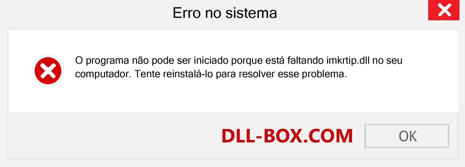 Arquivo imkrtip.dll ausente ?. Download para Windows 7, 8, 10 - Correção de erro ausente imkrtip dll no Windows, fotos, imagens